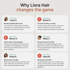 Líora Hair — customer feedback graphic