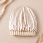 Líora Satin Silk Beanie — satin side product shot