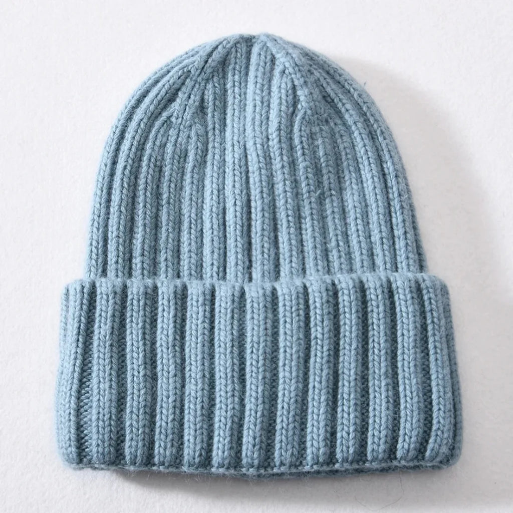 Líora Satin Silk Beanie — sky blue
