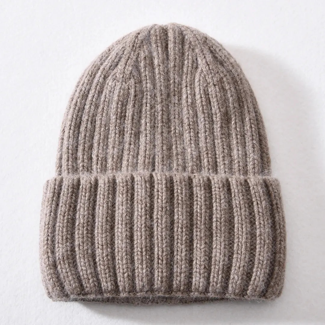 Líora Satin Silk Beanie — taupe