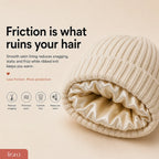 Líora Satin Silk Beanie — satin fabric texture